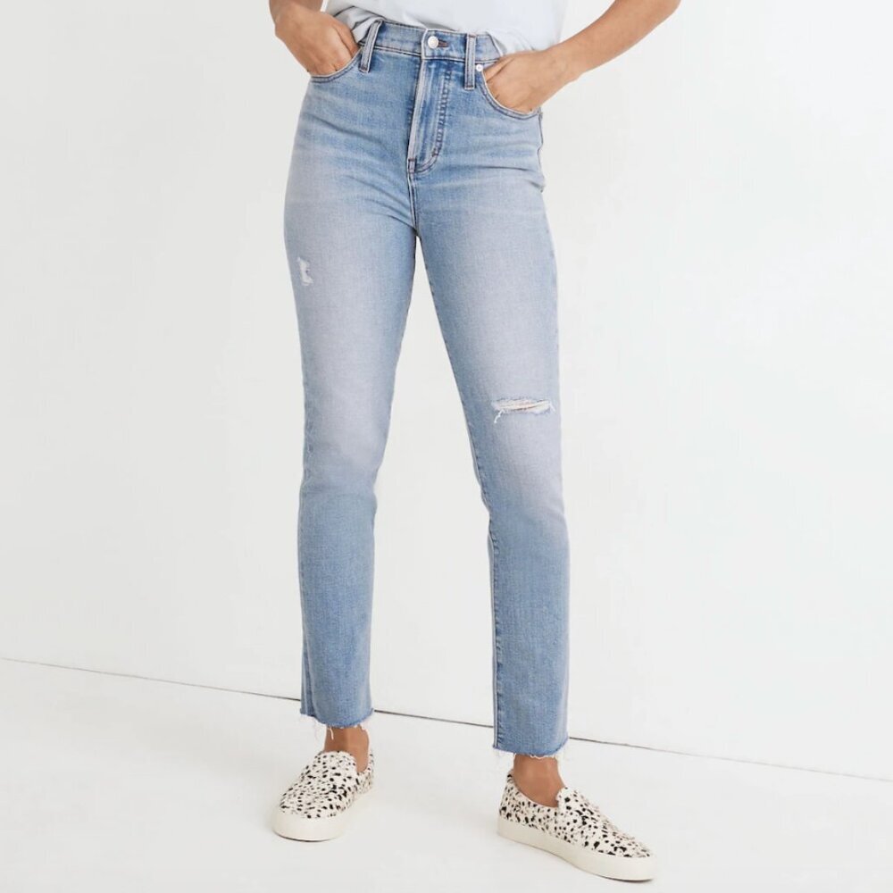Madewell Light Wash Straight Leg Jeans